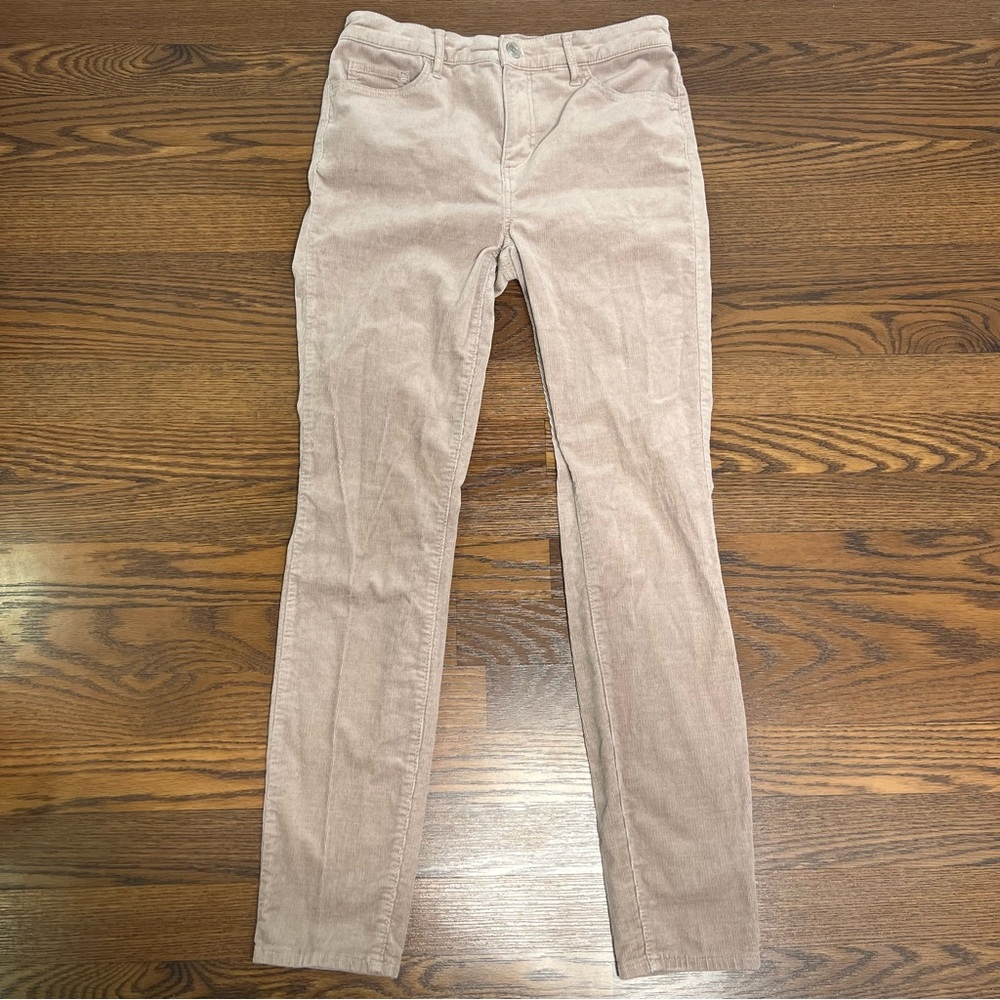 LOFT High Waist Skinny Corduroy Pants in Beige size 27/4